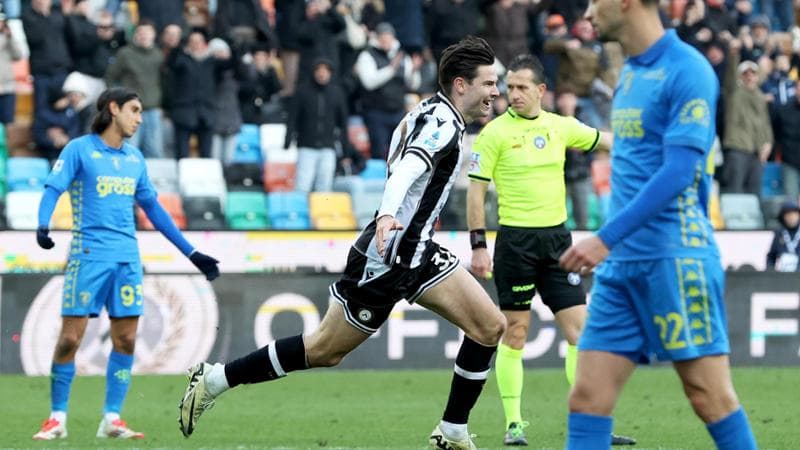 Udinese-Empoli 3-0: Ekkelenkamp (doppietta) e Thauvin fanno volare i bianconeri