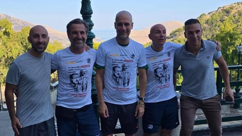 Guardiola per Falcone e Borsellino: omaggio a Santa Rosalia, poi la festa di Palermo con il City